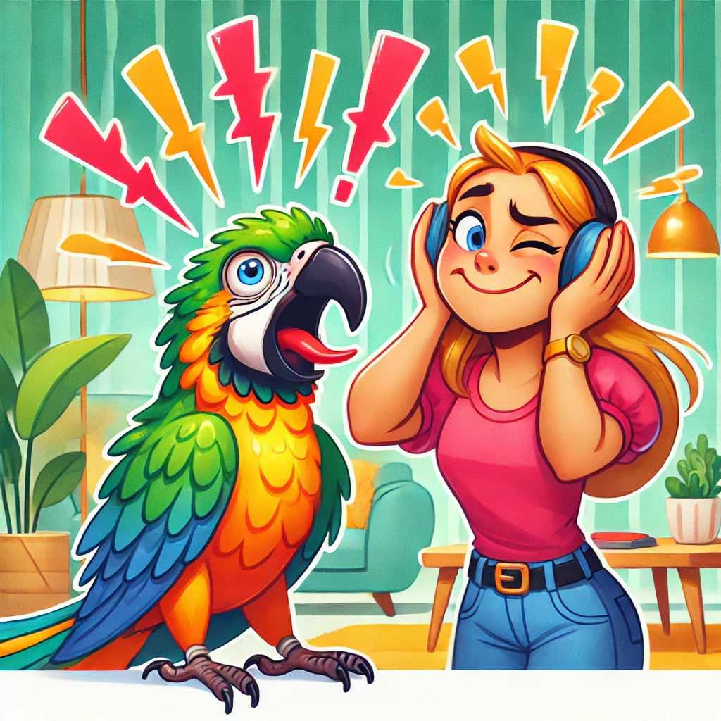 parrot screams for attention